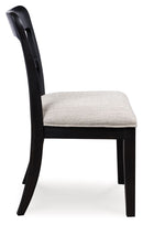 Greddinton - Round Dining Table Set - Black Chairs