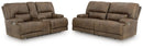 Beckley Place - 2 Pc. - Power Reclining Sofa And Loveseat - Earth