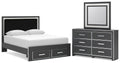 Zuraleus - Upholstered Panel Platform Storage Bedroom Set