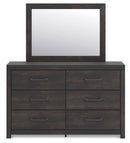 Hollivern - 4 Pc. - Twin Panel Storage Bed, Dresser, Mirror And Chest - Dark Gray