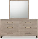 Gardenia - Six Drawer Oak Wood Dresser - Chai
