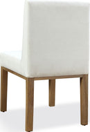 One - Modern Coastal Upholstered Dining Side Chair (Set of 2) - White Pearl And Bisque