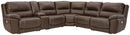 Dunleith - Power Sectional 6 Pc - Chocolate