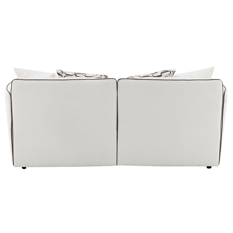 Yolanda - Loveseat With 4 Pillows - Beige Chenille