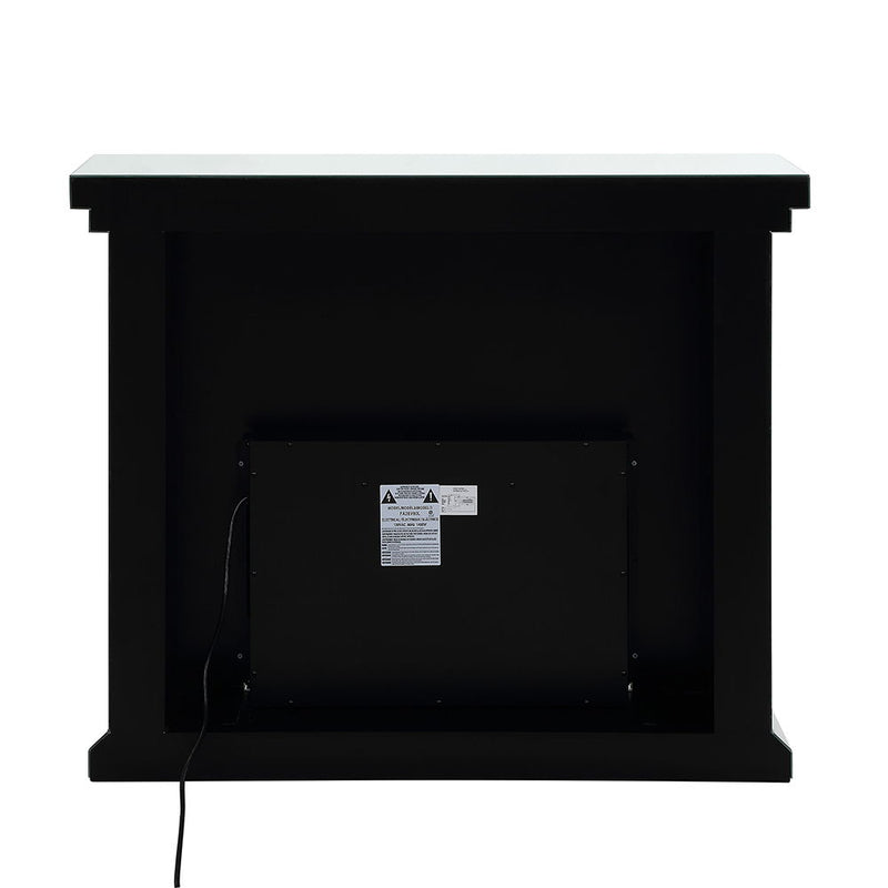 Noralie - 40" Fireplace - Mirrored & Faux Diamonds