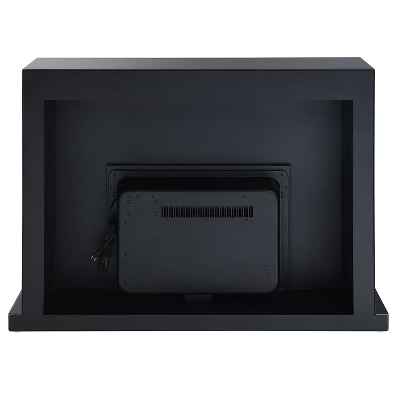 Drisana - Fireplace - Black Mirrored