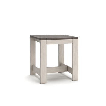 Vista Highlands - Square End Table - Brown / White