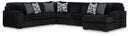 Midnight-Madness - 5 Piece Sectional Set