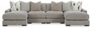 Aslan Court - 4-Piece Sofa Pit Sectional - Pebble