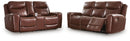 Bexhurst - 2 Pc. - Power Reclining Sofa And Loveseat - Mahogany