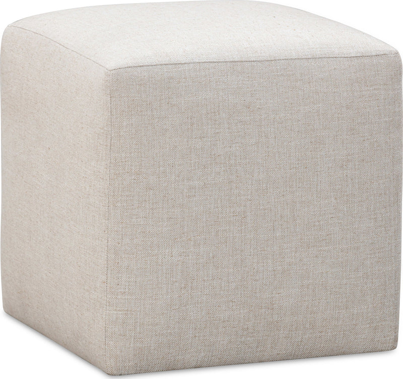 Liv - Fully Upholstered Dining Ottoman - Natural Linen