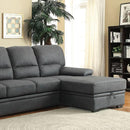Furniture of America Alcester Stationary Faux Leather Sleeper Sectional CM6908BK-SET IMAGE 1