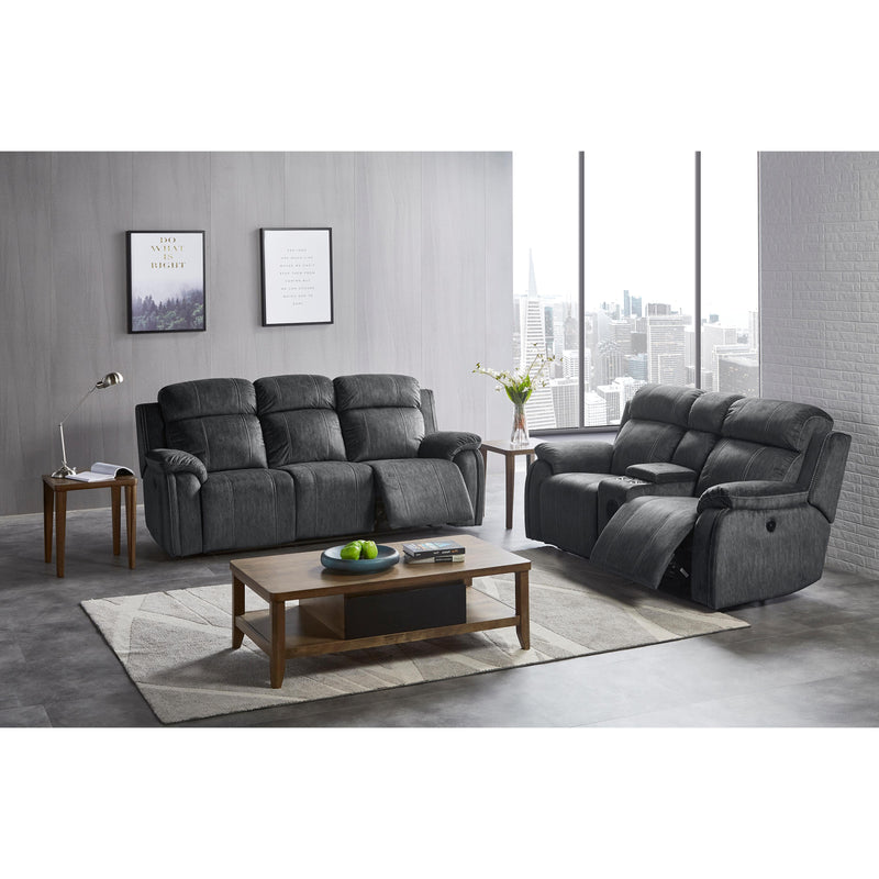 New Classic Furniture Tango Power Reclining Fabric and Leather Look Sofa U396-30P1-SHW IMAGE 8