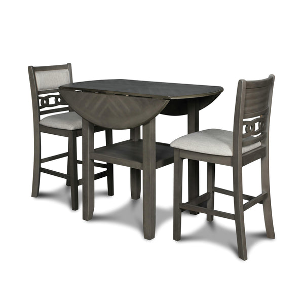 New Classic Furniture Gia 3 pc Counter Height Dinette D1701-42S-GRY IMAGE 1