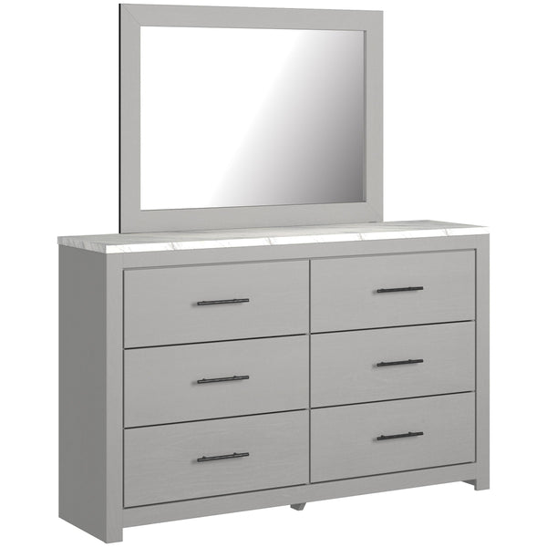 Signature Design by Ashley Cottonburg 6-Drawer Dresser with Mirror B1192-31/B1192-36 IMAGE 1