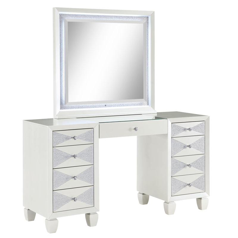 New Classic Furniture Harlequin 9-Drawer Vanity Table B2021-090 IMAGE 2