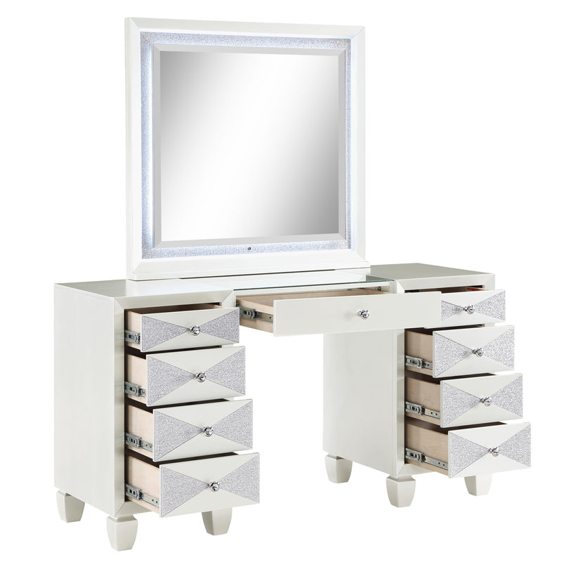 New Classic Furniture Harlequin 9-Drawer Vanity Table B2021-090 IMAGE 5